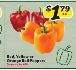 Winn Dixie Red, Yellow or Orange Bell Peppers offer
