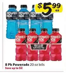 Winn Dixie 8 Pk Powerade offer