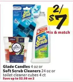 Winn Dixie Glade Candles or Soft Scrub Cleaners offer