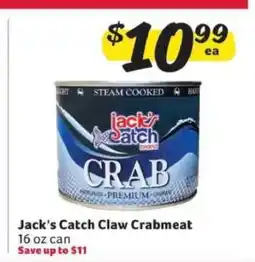 Winn Dixie Jack's Catch Claw Crabmeat offer