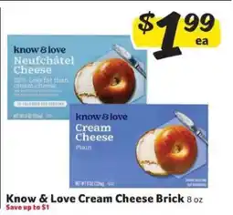 Winn Dixie Know & Love Cream Cheese Brick offer