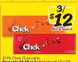 Winn Dixie Chek 12 oz cans offer