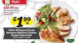 Winn Dixie 100% All Natural Fresh Boneless Skinless Chicken Breast Value Pack offer