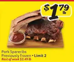 Winn Dixie Pork Spareribs offer