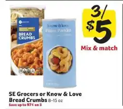 Winn Dixie SE Grocers or Know & Love Bread Crumbs offer