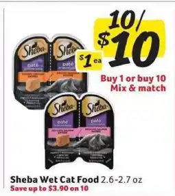 Winn Dixie Sheba Wet Cat Food offer