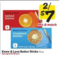 Winn Dixie Know & Love Butter Sticks offer