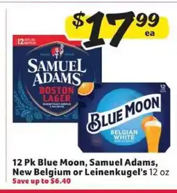 Winn Dixie 12 Pk Blue Moon, Samuel Adams, New Belgium or Leinenkugel's offer