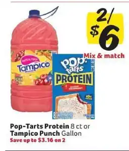 Winn Dixie Pop-Tarts Protein 8 ct or Tampico Punch Gallon offer