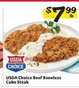 Winn Dixie USDA Choice Beef Boneless Cube Steak offer