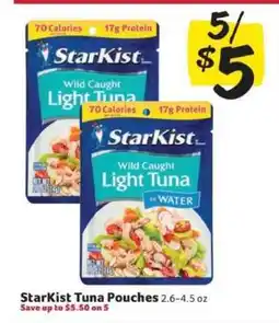 Winn Dixie StarKist Tuna Pouches offer