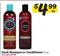 Winn Dixie Hask Shampoo or Conditioner offer