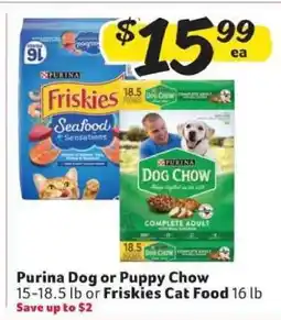 Winn Dixie Purina Dog or Puppy Chow or Friskies Cat Food offer