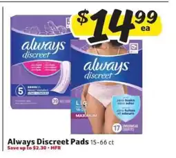 Winn Dixie Always Discreet Pads offer
