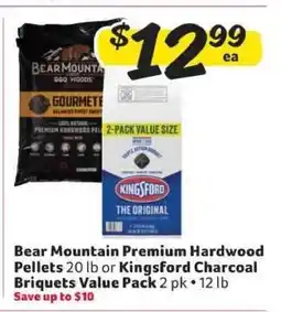 Winn Dixie Bear Mountain Premium Hardwood Pellets or Kingsford Charcoal Briquets Value Pack offer