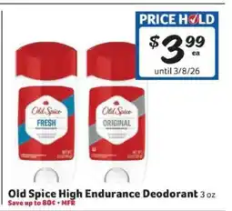 Winn Dixie Old Spice High Endurance Deodorant offer