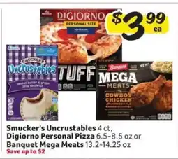 Winn Dixie Smucker's Uncrustables, Digiorno Personal Pizza, Banquet Mega Meats offer