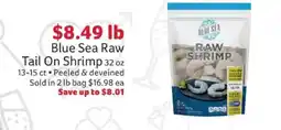 Winn Dixie Blue Sea Raw Tail On Shrimp offer