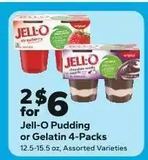Save a Lot Jell-O Pudding or Gelatin 4-Packs offer