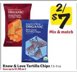 Winn Dixie Know & Love Tortilla Chips offer