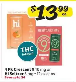 Winn Dixie 4 Pk Crescent 9 or Hi Seltzer offer