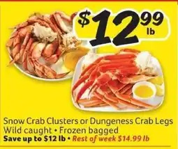 Winn Dixie Snow Crab Clusters or Dungeness Crab Legs offer