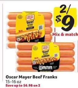 Winn Dixie Oscar Mayer Beef Franks offer