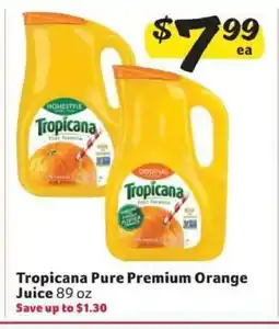 Winn Dixie Tropicana Pure Premium Orange Juice offer