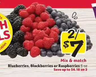 Winn Dixie Blueberries, Blackberries or Raspberries offer