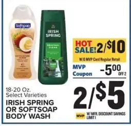 Food Lion Irish Spring or Softsoap Body Wash offer