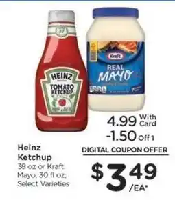 Kroger Heinz Ketchup or Kraft Mayo offer