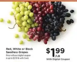 Kroger Red, White or Black Seedless Grapes offer