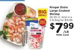 Kroger Kroger Extra Large Cooked Shrimp offer