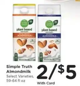 Kroger Simple Truth Almondmilk offer