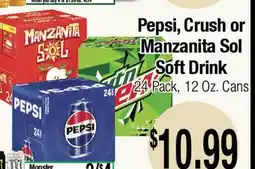 Big Saver Foods Pepsi, Crush or Manzanita Sol Soft Drink offer