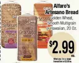 Big Saver Foods Alfaro's Artesano Bread offer