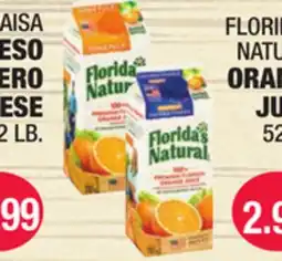 Carnicerias Jimenez FLORIDA NATURAL ORANGE JUICE offer