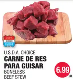 Carnicerias Jimenez U.S.D.A CHOICE CARNE DE RES PARA GUISAR offer