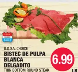 Carnicerias Jimenez U.S.D.A. CHOICE BISTEC DE PULPA BLANCA DELGADITO offer