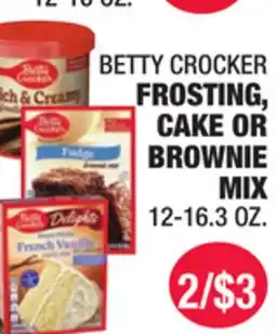 Carnicerias Jimenez BETTY CROKER FROSTING, CAKE OR BROWNIE MIX offer
