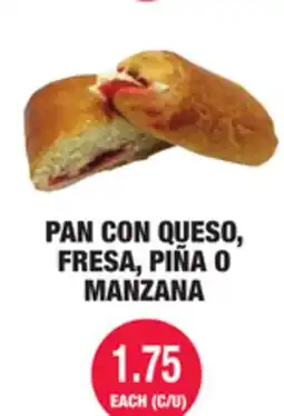 Carnicerias Jimenez PAN CON QUESO, FRESA, PIÑA O MANZANA offer