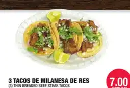 Carnicerias Jimenez 3 TACOS DE MILANESA DE RES offer