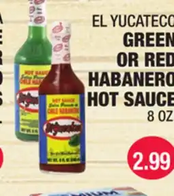 Carnicerias Jimenez EL YUCATECO GREEN OR RED HABANERO HOT SAUCE offer