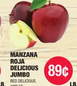 Carnicerias Jimenez MANZANA ROJA DELICIOUS JUMBO offer