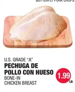 Carnicerias Jimenez U.S. GRADE A BONE-IN CHICKEN BREAST offer