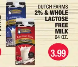 Carnicerias Jimenez DUTCH FARMS 2% & WHOLE LACTOSE FREE MILK offer