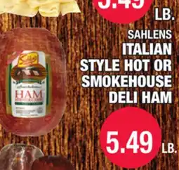 Carnicerias Jimenez SAHLENS ITALIAN STYLE HOT OR SMOKEHOUSE DELI HAM offer