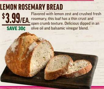Central Market Lemon Rosemary Bread offer