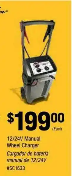 Napa 12-24v Manual Wheel Charger offer