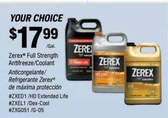 Napa Zerex Full Strength Antifreeze - Coolant offer